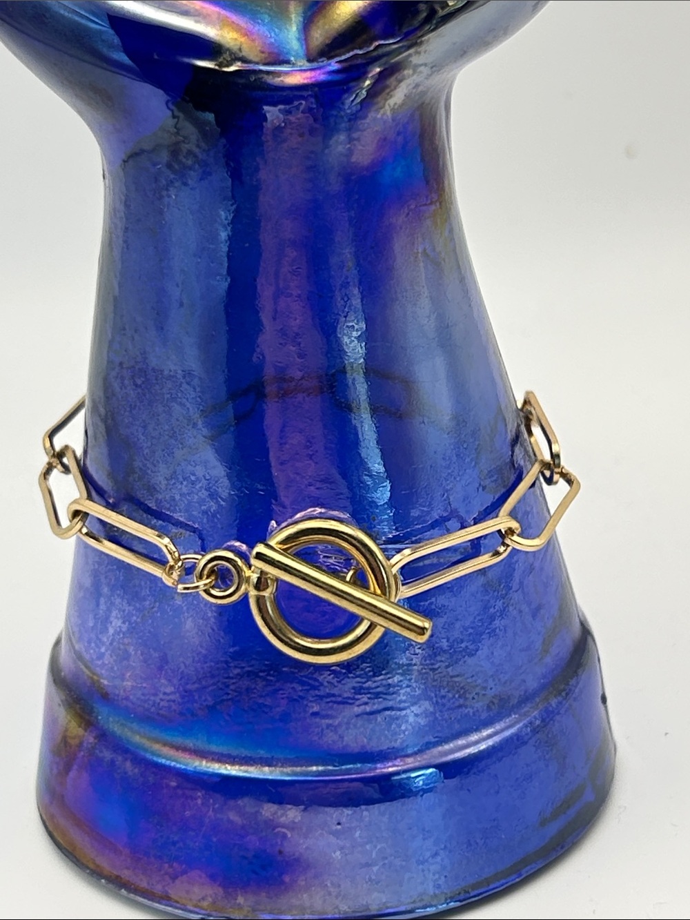 Gold Toggle Chain Link Bracelet